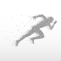 Vector image of running man.