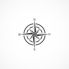Vector image of compass icon.