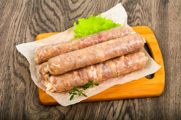 Natural sausages for grill