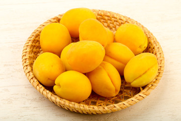 Ripe sweet apricots