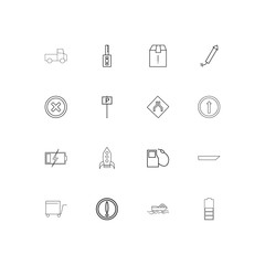 Cars And Transportation simple linear icons set. Outlined vector icons