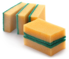 Kitchen sponge with scotch brite