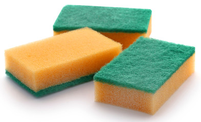 Kitchen sponge with scotch brite