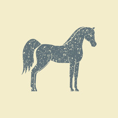 Fototapeta premium Vector silhouette of a horse