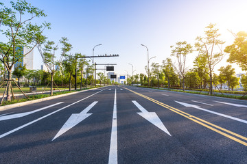 high speed view of asphalt road