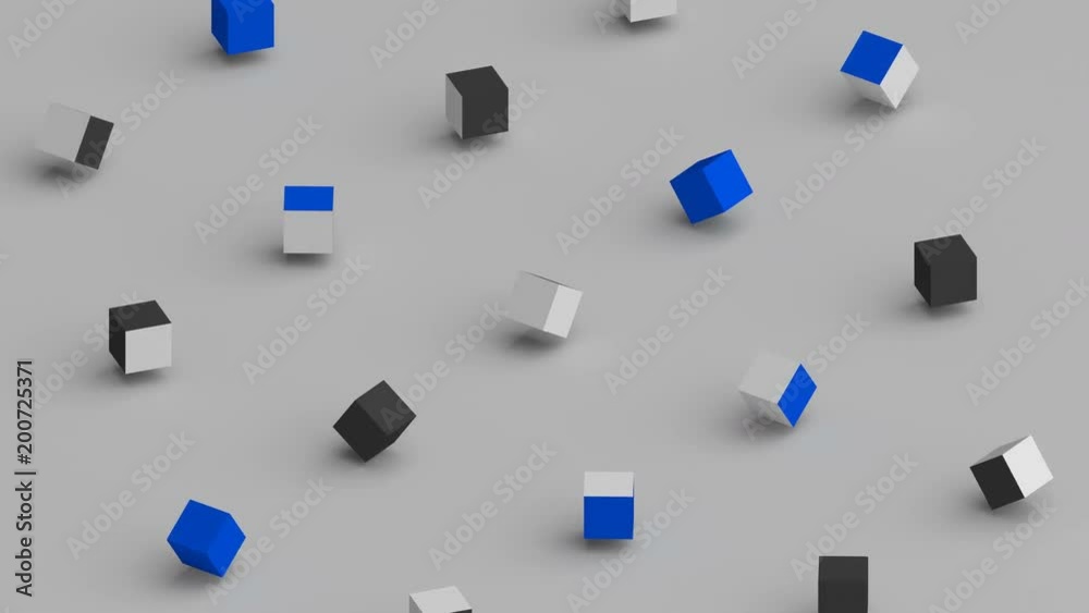 Poster abstract 3d rendering of geometric shapes. computer generated loop animation. modern background, sea