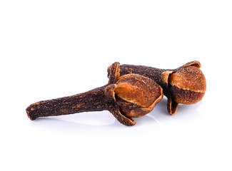 cloves spices on white background
