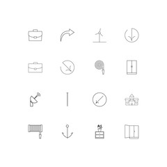 Industry simple linear icons set. Outlined vector icons