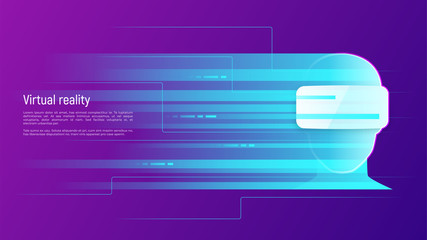 Virtual reality abstract vector concept.