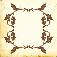 Vector baroque of vintage elements for design. 