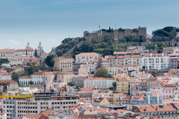 Fototapeta na wymiar Vista panorámica de la ciudad de Lisboa, Portugal
