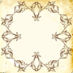 Vector baroque of vintage elements for design. 