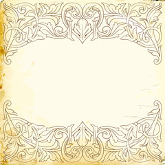 Vector baroque of vintage elements for design. 