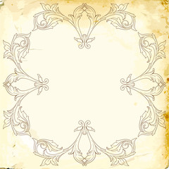 Vector baroque of vintage elements for design. 