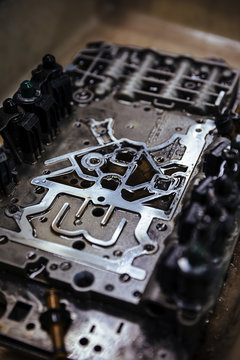 Detail of a part of a car engine