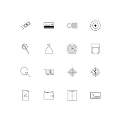 Banking, Finance And Money simple linear icons set. Outlined vector icons