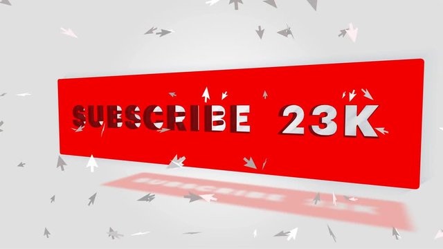 Social media 23K Subscribe Notification Icon