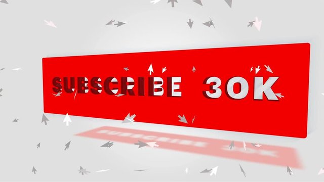 Social media 30K Subscribe Notification Icon