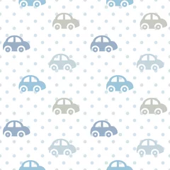 Wallpaper murals Cars vector seamless color children's pattern cars