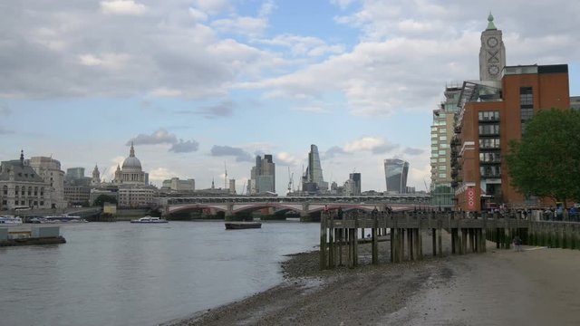 The River Thames and the Blackfriars Bridge, London