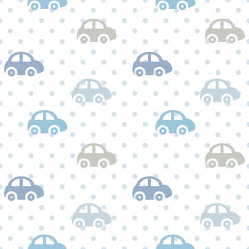 vector seamless color children's pattern cars