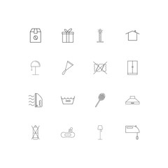 Home Appliances And Equipment simple linear icons set. Outlined vector icons