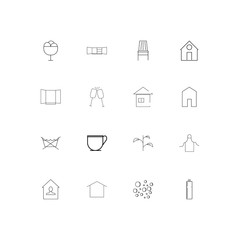 Home Appliances And Equipment simple linear icons set. Outlined vector icons