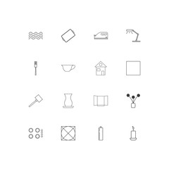 Home Appliances And Equipment simple linear icons set. Outlined vector icons