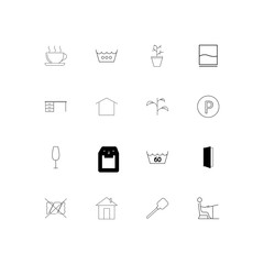Home Appliances And Equipment simple linear icons set. Outlined vector icons