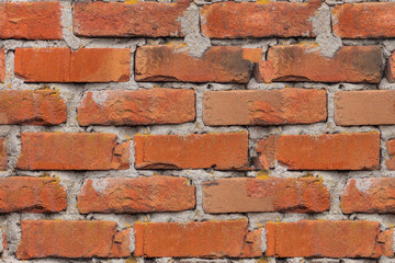 Fototapeta premium seamless texture brick wall of red old brick