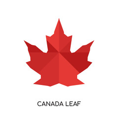 canada leaf logo isolated on white background for your web, mobile and app design