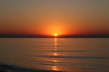 Beautiful bright sunrise early morning in Turkey