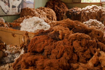 Alpaca threads in Peru