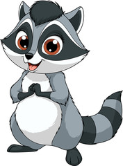 Funny little raccoon