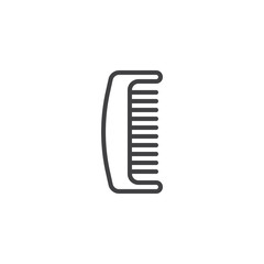 Barber Comb outline icon. linear style sign for mobile concept and web design. Hair comb simple line vector icon. Symbol, logo illustration. Pixel perfect vector graphics