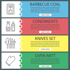 Barbecue web banner templates set
