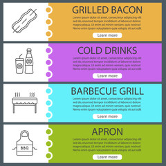 Barbecue web banner templates set