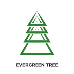 Fototapeta premium evergreen tree logo isolated on white background for your web, mobile and app design