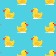 seamless pattern with yellow duck