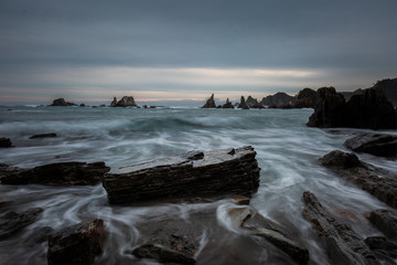 Gueirua beach, Asturias, Spain