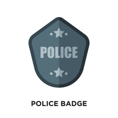 police badge logo isolated on white background for your web, mobile and app design