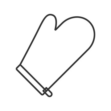 recommend clip art: Oven mitt linear icon
