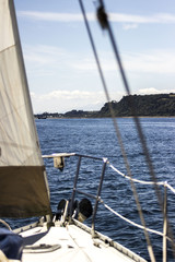 The beautiful south of Chile, Andes mountains and the Pacific Ocean 