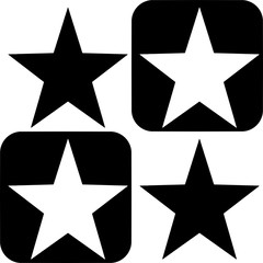 Background with a four five-pointed stars in a blck - white colors