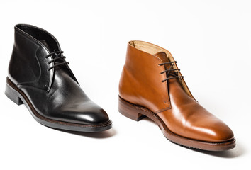 Men's classic shoes isolated on white background