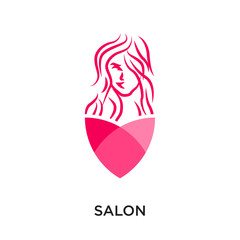 salon logo ideas isolated on white background for your web, mobile and app design