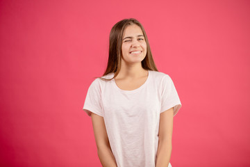 close up portrait of attractive young model winking an eye. suggesive wink. agreement