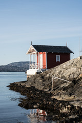 Boathouse by the sea