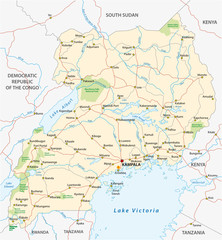 uganda vector road map