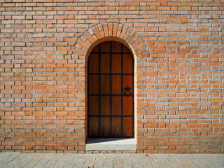 Ancient door in kremlin wall